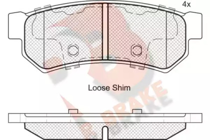Комплект тормозных колодок R BRAKE RB2058