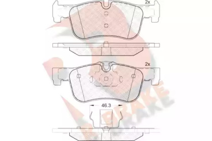 Комплект тормозных колодок R BRAKE RB2063