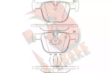 Комплект тормозных колодок R BRAKE RB2064