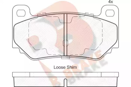 Комплект тормозных колодок R BRAKE RB2071