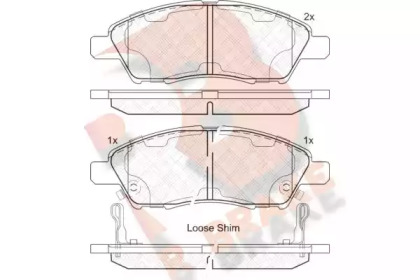 Комплект тормозных колодок R BRAKE RB2073