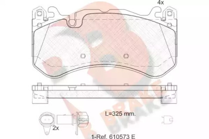 Комплект тормозных колодок R BRAKE RB2079-203