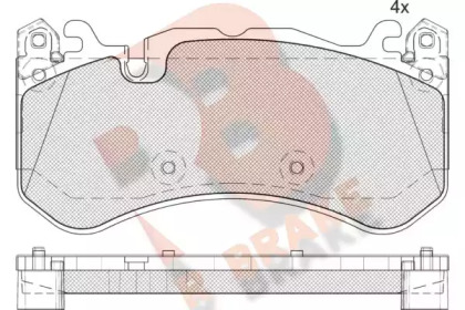 Комплект тормозных колодок R BRAKE RB2079-204