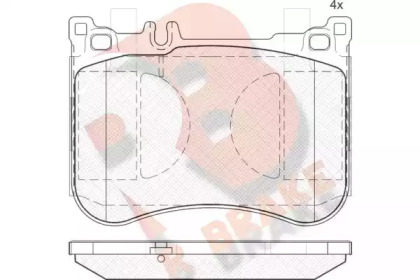 Комплект тормозных колодок R BRAKE RB2080