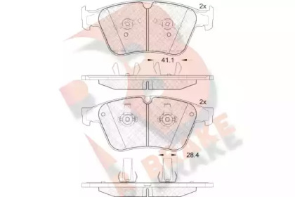 Комплект тормозных колодок R BRAKE RB2085