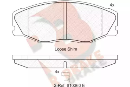 Комплект тормозных колодок R BRAKE RB2087