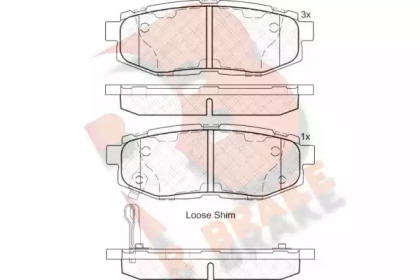 Комплект тормозных колодок R BRAKE RB2088