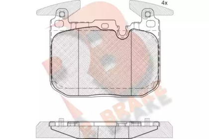 Комплект тормозных колодок R BRAKE RB2093-200