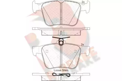 Комплект тормозных колодок R BRAKE RB2098