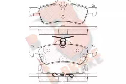 Комплект тормозных колодок R BRAKE RB2101