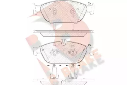 Комплект тормозных колодок R BRAKE RB2103