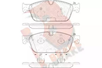 Комплект тормозных колодок R BRAKE RB2105