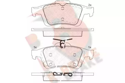 Комплект тормозных колодок R BRAKE RB2106