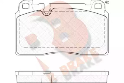 Комплект тормозных колодок R BRAKE RB2112