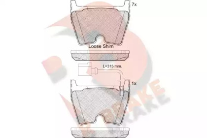 Комплект тормозных колодок R BRAKE RB2113-203