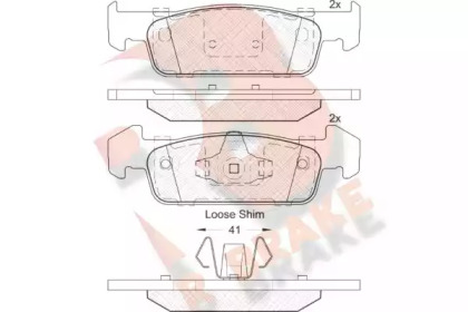 Комплект тормозных колодок R BRAKE RB2115-202