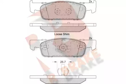 Комплект тормозных колодок R BRAKE RB2115-203