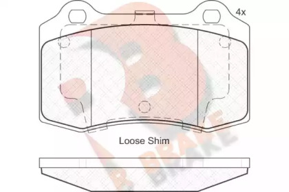 Комплект тормозных колодок R BRAKE RB2117