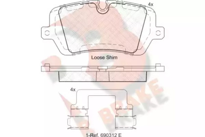 Комплект тормозных колодок R BRAKE RB2120