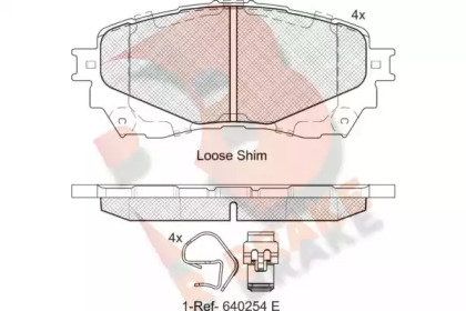 Комплект тормозных колодок R BRAKE RB2126