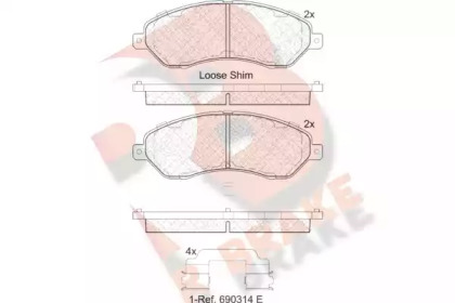 Комплект тормозных колодок R BRAKE RB2130