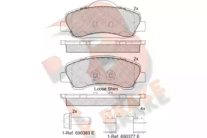 Комплект тормозных колодок R BRAKE RB2131-067