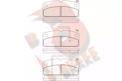 Комплект тормозных колодок R BRAKE RB2133