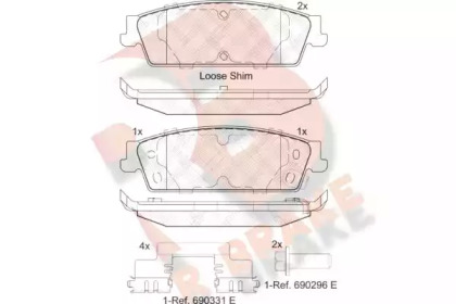 Комплект тормозных колодок, дисковый тормоз R BRAKE RB2139