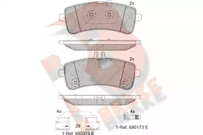 Комплект тормозных колодок R BRAKE RB2145-202