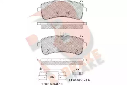 Комплект тормозных колодок R BRAKE RB2145