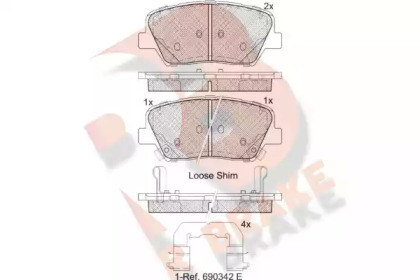 Комплект тормозных колодок R BRAKE RB2147