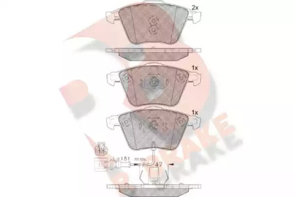 Комплект тормозных колодок R BRAKE RB2148