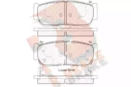 Комплект тормозных колодок R BRAKE RB2151