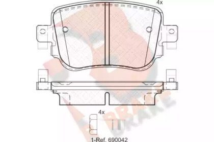 Комплект тормозных колодок R BRAKE RB2152