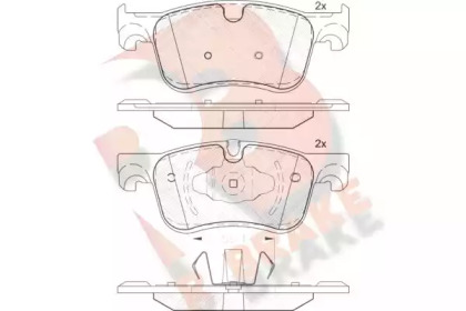 Комплект тормозных колодок R BRAKE RB2158