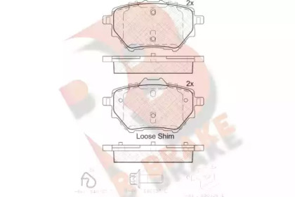 Комплект тормозных колодок R BRAKE RB2162