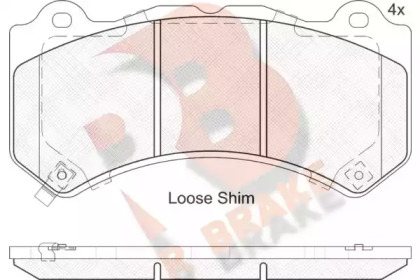 Комплект тормозных колодок R BRAKE RB2164