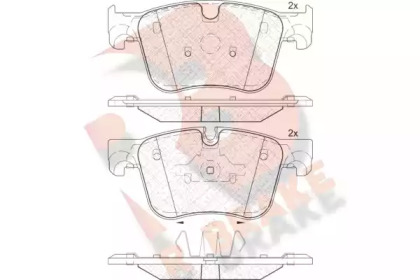 Комплект тормозных колодок R BRAKE RB2166