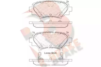 Комплект тормозных колодок R BRAKE RB2169