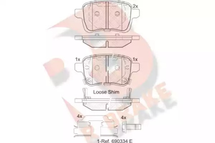 Комплект тормозных колодок R BRAKE RB2170