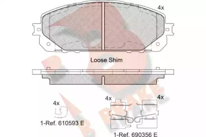 Комплект тормозных колодок, дисковый тормоз R BRAKE RB2177