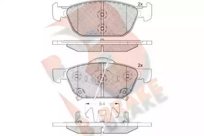 Комплект тормозных колодок R BRAKE RB2183