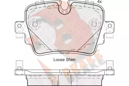 Комплект тормозных колодок R BRAKE RB2186