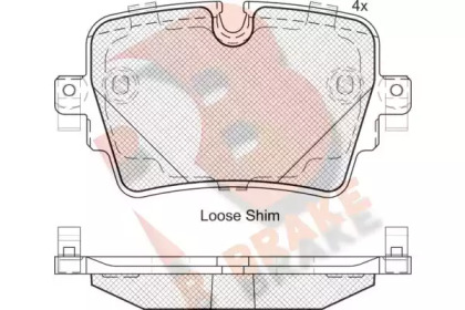 Комплект тормозных колодок R BRAKE RB2187