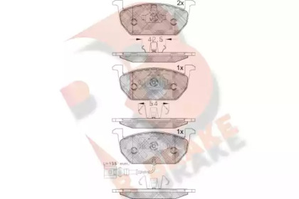 Комплект тормозных колодок R BRAKE RB2189