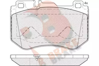 Комплект тормозных колодок R BRAKE RB2197