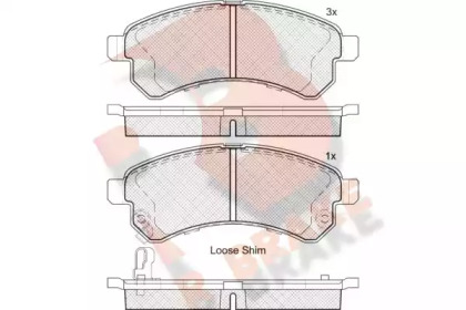 Комплект тормозных колодок R BRAKE RB2201