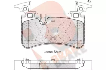 Комплект тормозных колодок R BRAKE RB2209