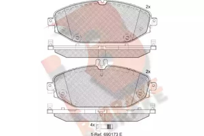 Комплект тормозных колодок R BRAKE RB2213