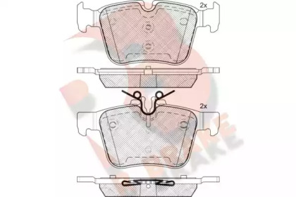 Комплект тормозных колодок R BRAKE RB2214